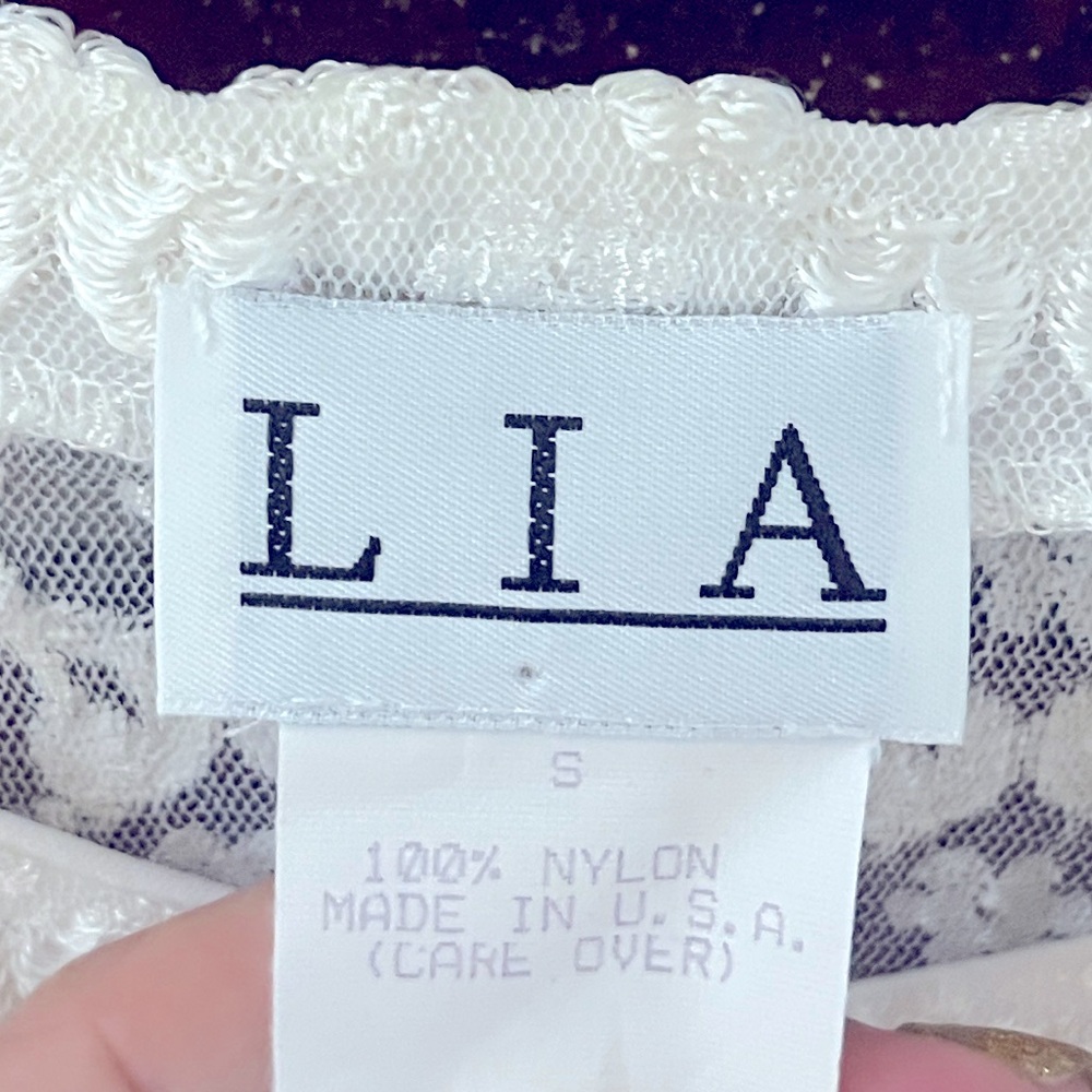LIA White Lace 1/2 Length Sleeve Top S NWOT - Picture 9 of 9